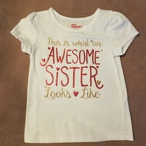 Awesome little sister shirt Size 5